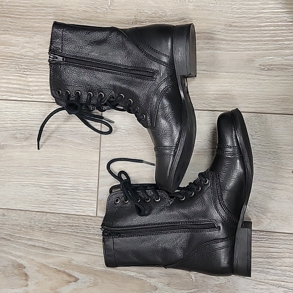 Steve Madden Size 6 Black Troopa Leather Boots NIB - Picture 6 of 10